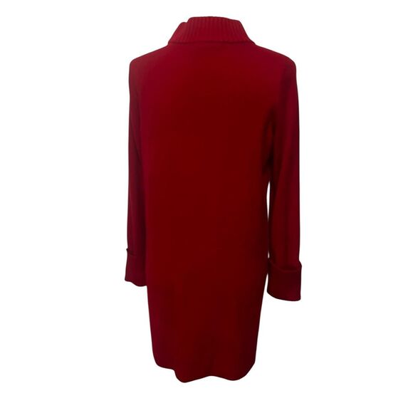 Chico's Cherry red Tunic turtleneck sweater mini Dress Size M - Picture 3 of 7